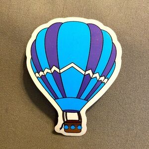 🌈20/$5🌈 Blue and Purple Hot Air Balloon Sticker